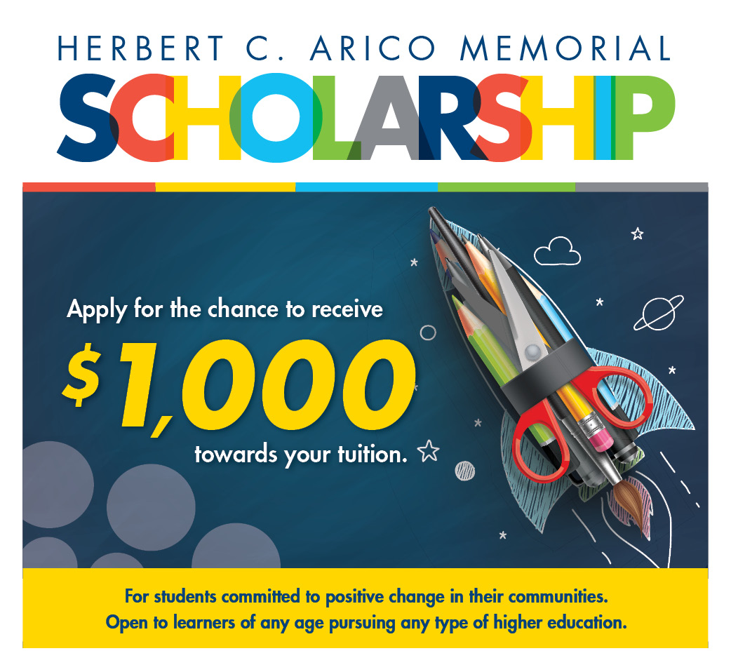 2026 Herbert C. Arico scholarship application flyer 